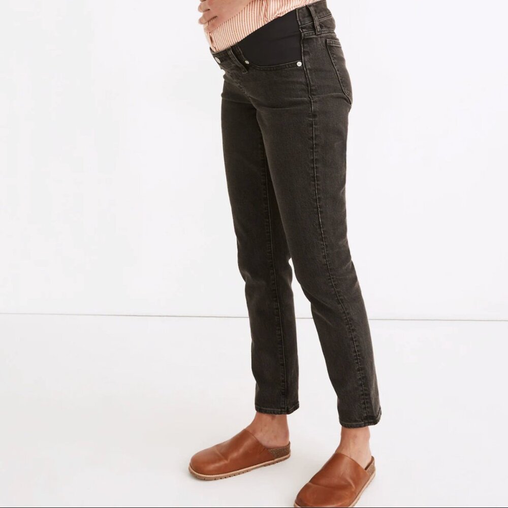Maternity Side-Panel Perfect Vintage Jeans in Lunar Wash (26)